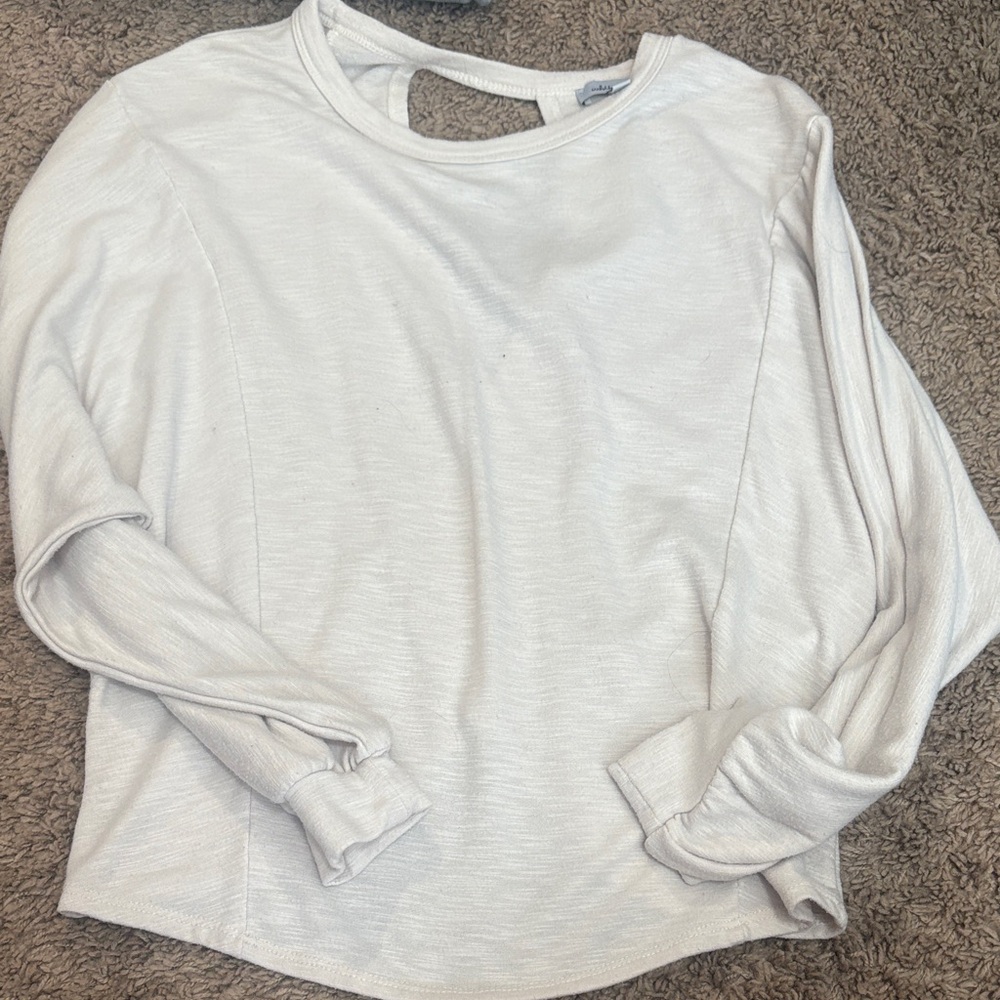white birch Light Gray Long Sleeve Crewneck Top